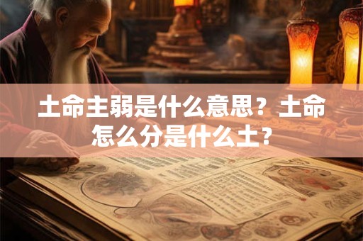土命主弱是什么意思？土命怎么分是什么土？