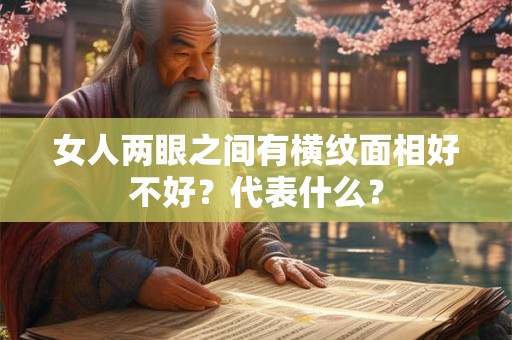 女人两眼之间有横纹面相好不好？代表什么？