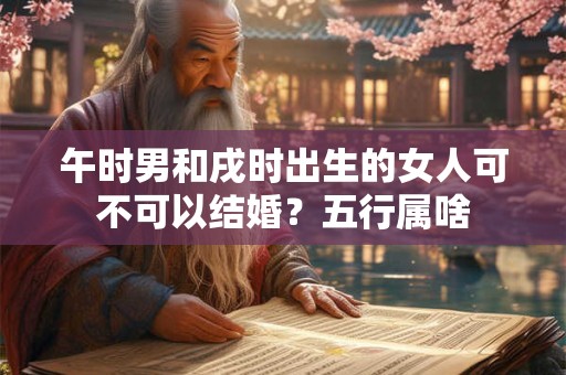 午时男和戌时出生的女人可不可以结婚？五行属啥
