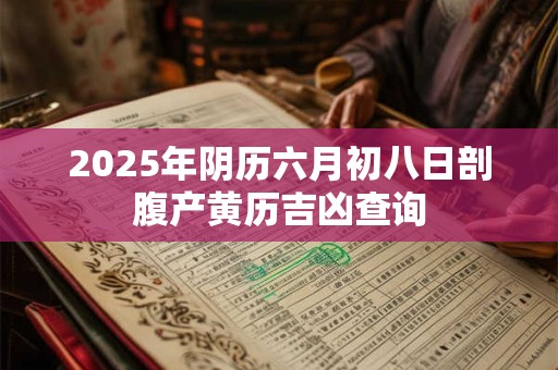 2026年阴历六月初八日剖腹产黄历吉凶查询