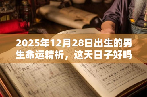 2025年12月28日出生的男生命运精析，这天日子好吗？