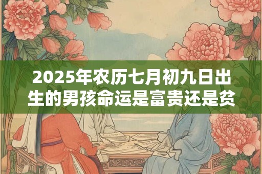 2025年农历七月初九日出生的男孩命运是富贵还是贫穷