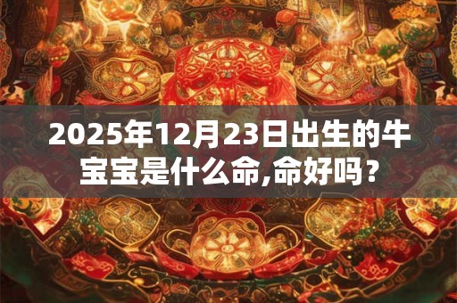 2025年12月23日出生的牛宝宝是什么命,命好吗？