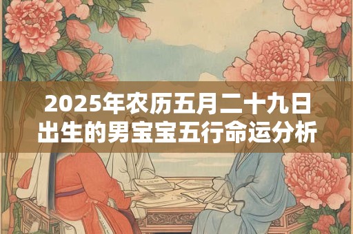 2025年农历五月二十九日出生的男宝宝五行命运分析