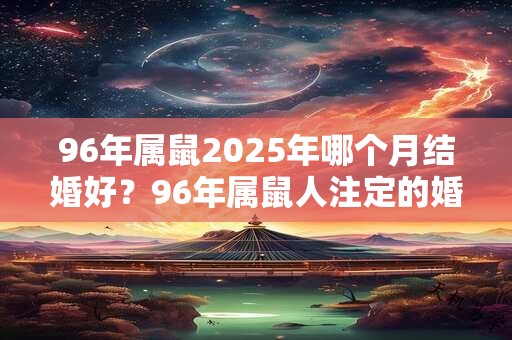 96年属鼠2025年哪个月结婚好？96年属鼠人注定的婚姻