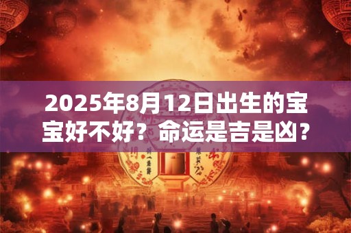 2025年8月12日出生的宝宝好不好？命运是吉是凶？