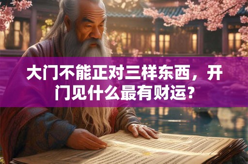 大门不能正对三样东西，开门见什么最有财运？