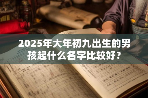 2025年大年初九出生的男孩起什么名字比较好？