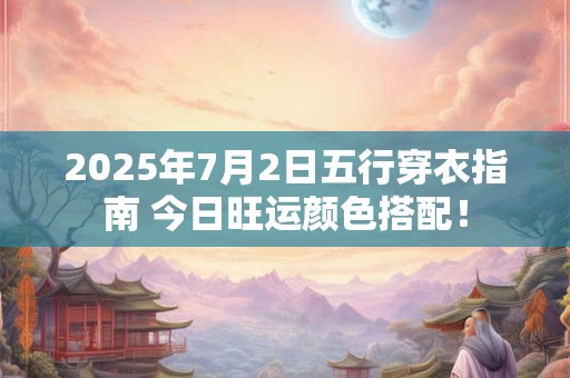 2025年7月2日五行穿衣指南 今日旺运颜色搭配！