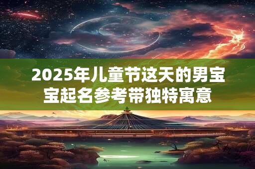 2025年儿童节这天的男宝宝起名参考带独特寓意