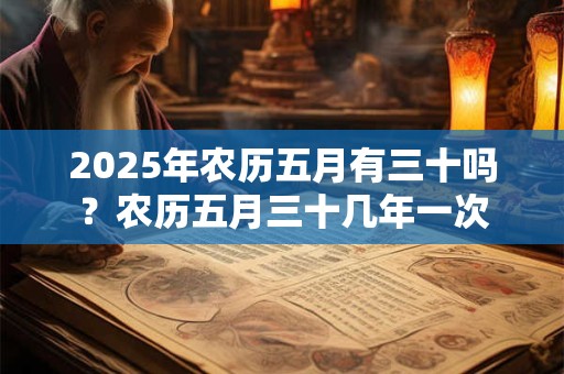 2025年农历五月有三十吗？农历五月三十几年一次