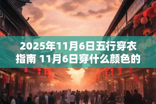 2025年11月6日五行穿衣指南 11月6日穿什么颜色的衣服