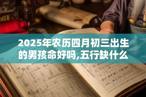 2025年农历四月初三出生的男孩命好吗,五行缺什么？