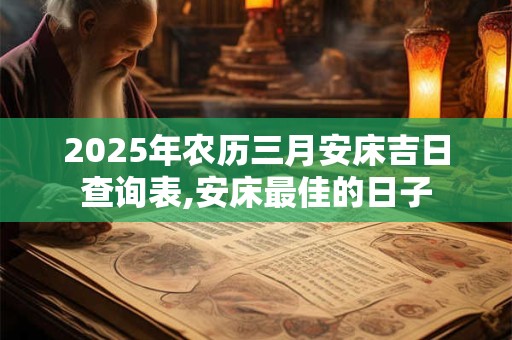 2025年农历三月安床吉日查询表,安床最佳的日子
