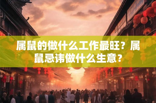 属鼠的做什么工作最旺？属鼠忌讳做什么生意？