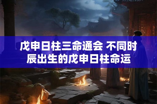 戊申日柱三命通会 不同时辰出生的戊申日柱命运