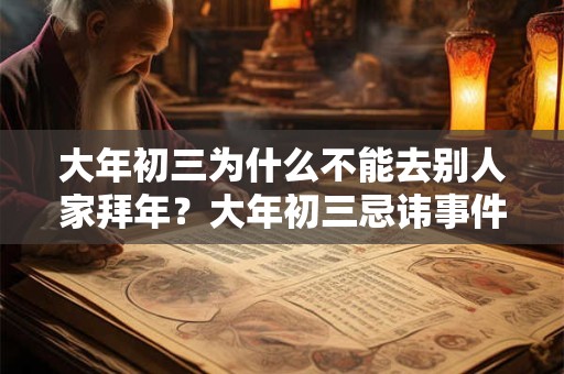 大年初三为什么不能去别人家拜年？大年初三忌讳事件