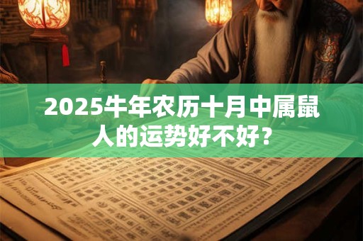 2025牛年农历十月中属鼠人的运势好不好？
