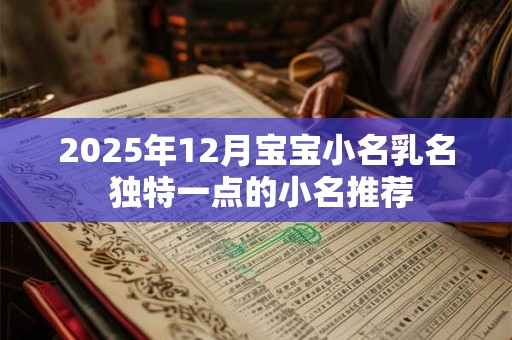2025年12月宝宝小名乳名 独特一点的小名推荐