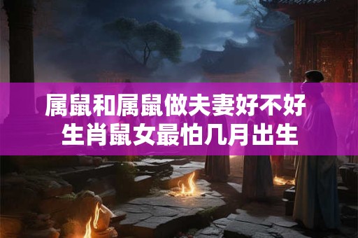 属鼠和属鼠做夫妻好不好 生肖鼠女最怕几月出生