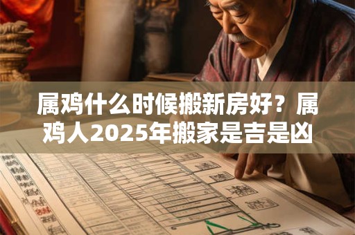 属鸡什么时候搬新房好？属鸡人2025年搬家是吉是凶
