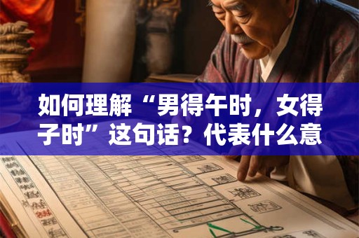 如何理解“男得午时，女得子时”这句话？代表什么意思？