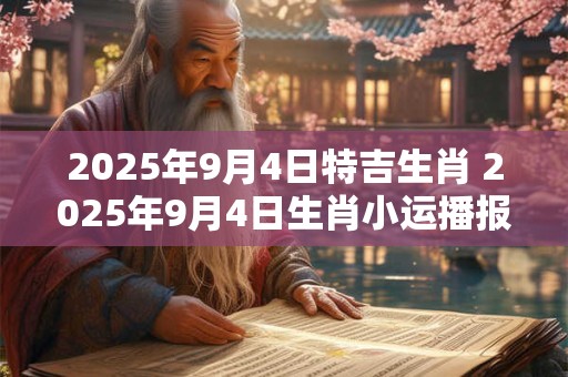 2025年9月4日特吉生肖 2025年9月4日生肖小运播报