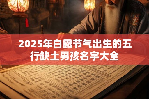 2025年白露节气出生的五行缺土男孩名字大全