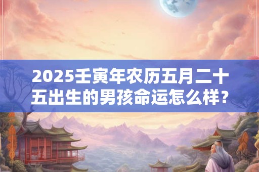 2025壬寅年农历五月二十五出生的男孩命运怎么样？