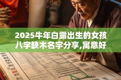 2025年圣诞节出生的女孩子五行缺木的名字大全集