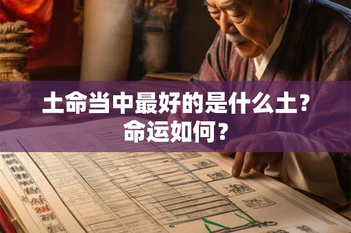 土命当中最好的是什么土？命运如何？