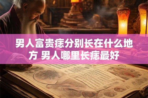 男人富贵痣分别长在什么地方 男人哪里长痣最好