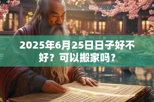 2025年6月25日日子好不好？可以搬家吗？