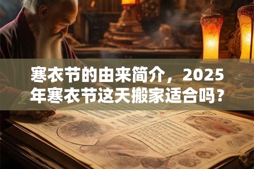 寒衣节的由来简介，2025年寒衣节这天搬家适合吗？