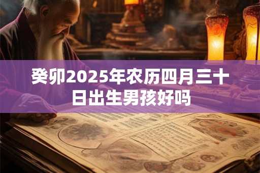 癸卯2025年农历四月三十日出生男孩好吗