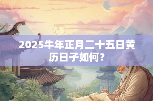 2025牛年正月二十五日黄历日子如何？
