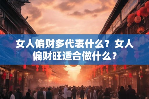 女人偏财多代表什么？女人偏财旺适合做什么？