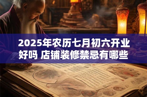 2025年农历七月初六开业好吗 店铺装修禁忌有哪些