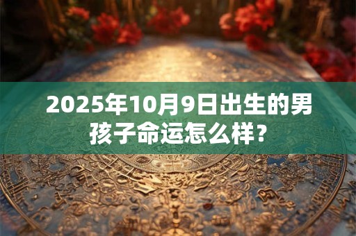 2025年10月9日出生的男孩子命运怎么样？
