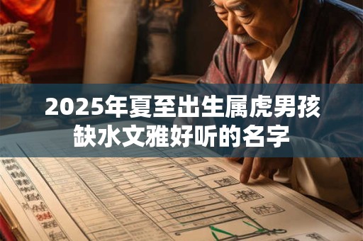 2025年夏至出生属虎男孩缺水文雅好听的名字