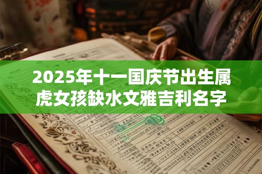 2025年十一国庆节出生属虎女孩缺水文雅吉利名字
