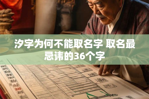 汐字为何不能取名字 取名最忌讳的36个字