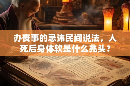 办丧事的忌讳民间说法，人死后身体软是什么兆头？