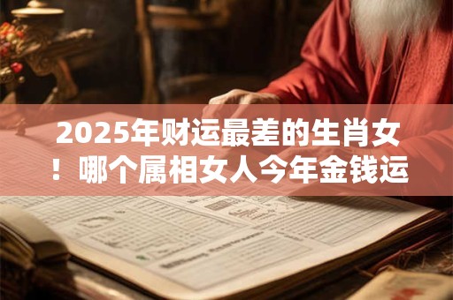 2025年财运最差的生肖女！哪个属相女人今年金钱运很差