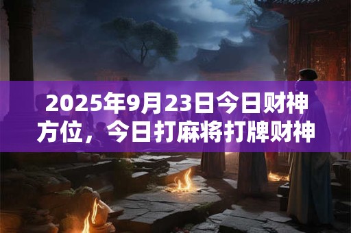 2025年9月23日今日财神方位，今日打麻将打牌财神方位