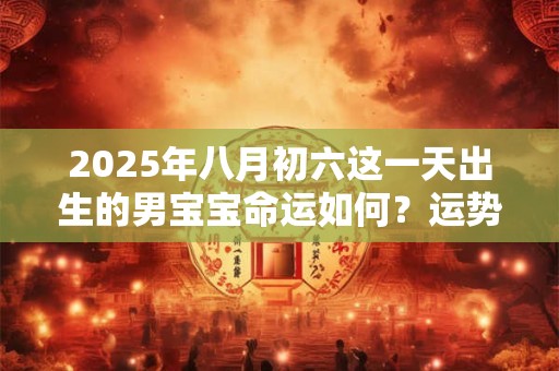 2025年八月初六这一天出生的男宝宝命运如何？运势咋样