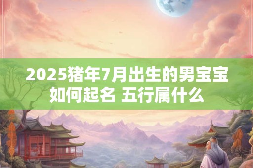 2025猪年7月出生的男宝宝如何起名 五行属什么