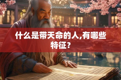 什么是带天命的人,有哪些特征？
