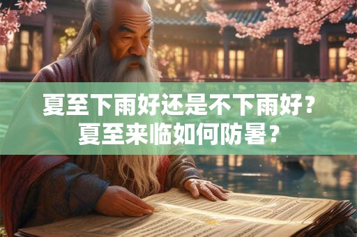 夏至下雨好还是不下雨好？夏至来临如何防暑？