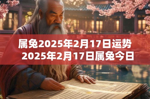 属兔2025年2月17日运势  2025年2月17日属兔今日运势